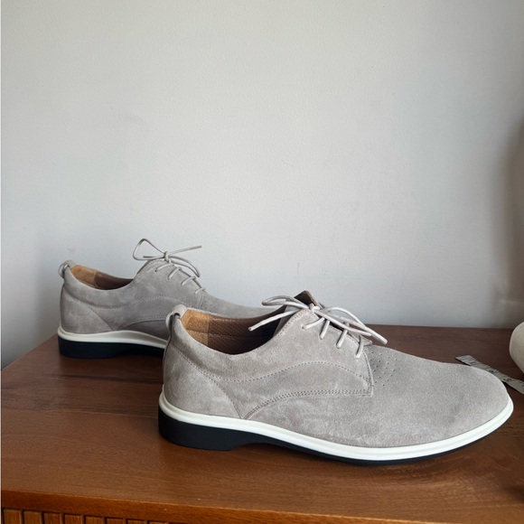 AMBERJACK Oxford Stone Grey Suede Men's Shoe size 10 excellent, like new - Picture 7 of 16